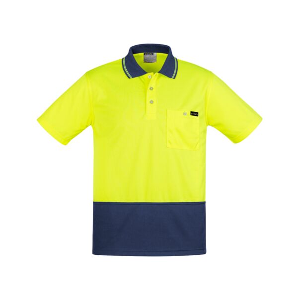 Mens Hi Vis Comfort Back Short Sleeve Polo Thumbnail
